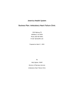 Business Plan: Ambulatory Heart Failure Clinic