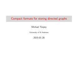 Compact formats for storing directed graphs