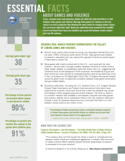 Essential Facts about Games and Violence File