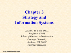 Chapter 3 Effects of IT on Strategy and Competition