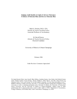 Evidence of Outcome Bias and Reverse Outcome Bias Mark E