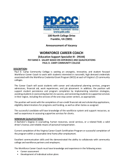 Workforce Career Coach - Paul D. Camp Community College
