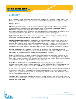 Glossary - Games for Change