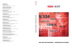 NSK AND RHP BEARINGS &ndash; DESIGNATION SYSTEMS