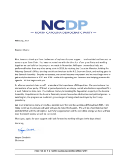 PAID FOR BY THE NORTH CAROLINA DEMOCRATIC PARTY