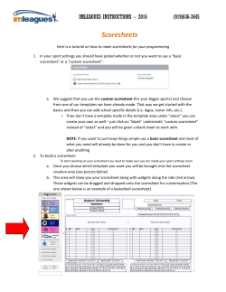 How to Make Scoresheets 2.0