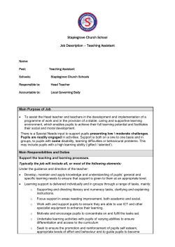 TA Job Description Staplegrove