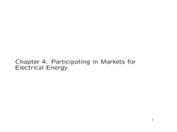 Chapter 4. Participating in Markets for Electrical Energy