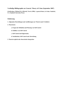 Review - General Theory of Crime (Stand Mai