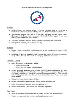 Purbeck 10K Race Information for Competitors