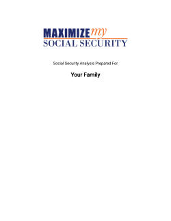 Maximize My Social Security Report