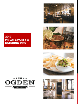 2017 Catering Menus