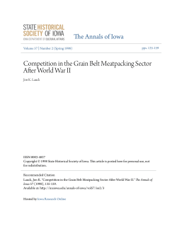 Competition in the Grain Belt Meatpacking Sector After World War II