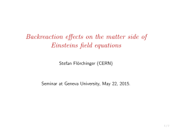 Backreaction effects on the matter side of Einsteins field equations