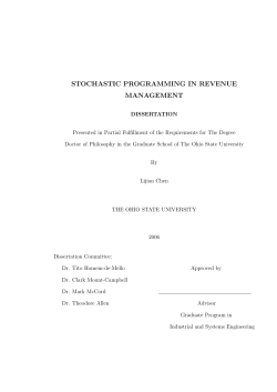 stochastic programming in revenue management