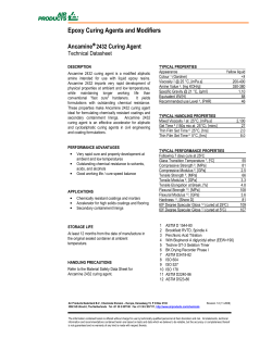 Epoxy Curing Agents and Modifiers