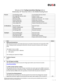 Trading Committee Minutes 16 December 2015