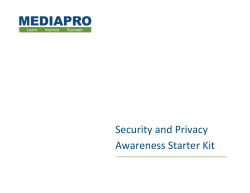 Security and Privacy Awareness Starter Kit