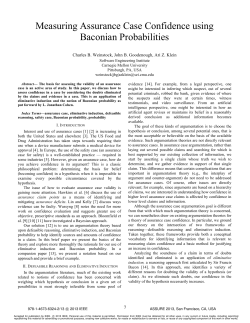 Measuring Assurance Case Confidence using Baconian Probabilities