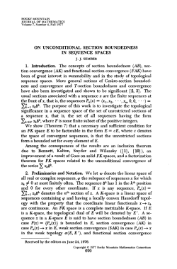 ON UNCONDITIONAL SECTION BOUNDEDNESS IN SEQUENCE