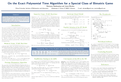 On the Exact Polynomial Time Algorithm for a Special Class of