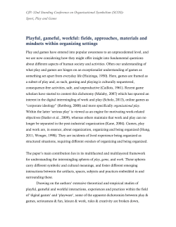 Sport, Play and Game