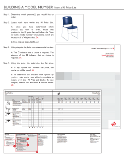 BUILDING A MODEL NUMBER from a KI Price List