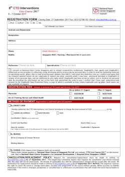 Registration Form - National Heart Centre Singapore