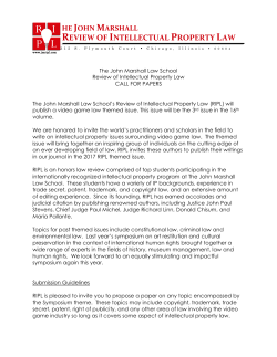 2016 RIPL Video Game Call for Papers
