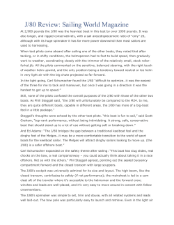 J/80 Review: Sailing World Magazine