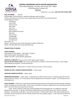 central okanagan youth soccer association