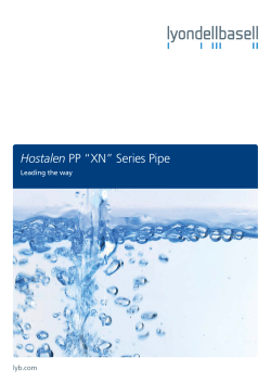 Hostalen PP &ldquo;XN&rdquo; Series Pipe Brochure