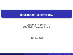 Information cohomology.