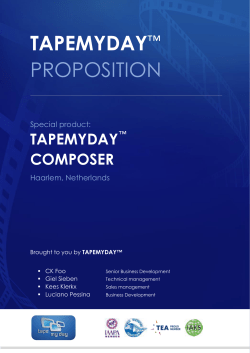 TAPEMYDAY&trade; PROPOSITION