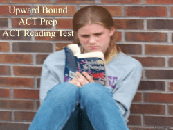 ACT Prep - Reading PowerPoint