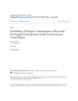Probability of Nitrate Contamination of Recently Recharged