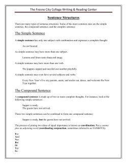 Sentence Structures - fccwise