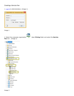 Creating a Service Fee