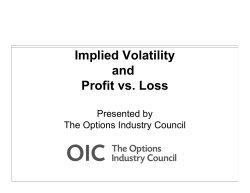 Implied Volatility and Profit vs. Loss