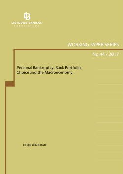 Personal Bankruptcy, Bank Portfolio Choice and