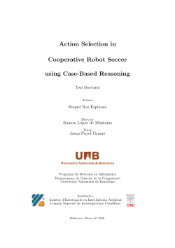 Action Selection in Cooperative Robot Soccer using Case