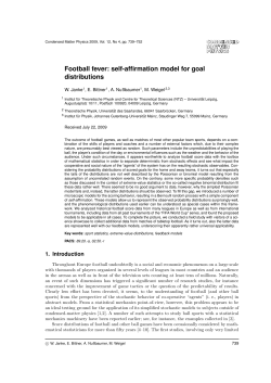 Football fever: self-affirmation model for goal distributions
