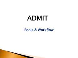 Admit Pools Committee Review Pool