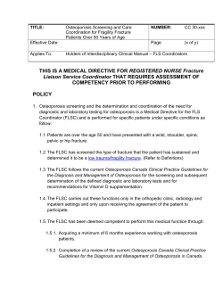Sample Medical Directive for an FLS Coordinator