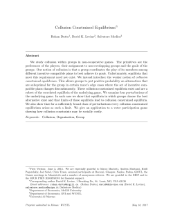 Collusion Constrained Equilibrium