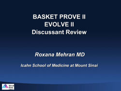 BASKET PROVE II EVOLVE II Discussant Review