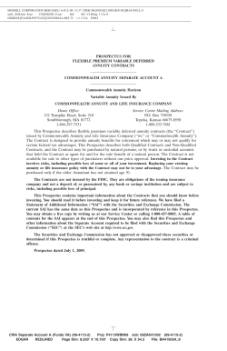 PROSPECTUS FOR FLEXIBLE PREMIUM VARIABLE DEFERRED