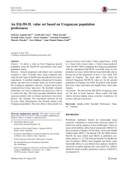 An EQ-5D-5L value set based on Uruguayan population preferences