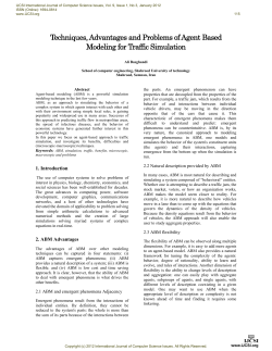 Techniques, Advantages and Problems of Agent Based Modeling for