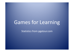 Games for Learning